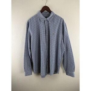 Ralph‎ Lauren - men's blue checkers button up shirt size XXLarge